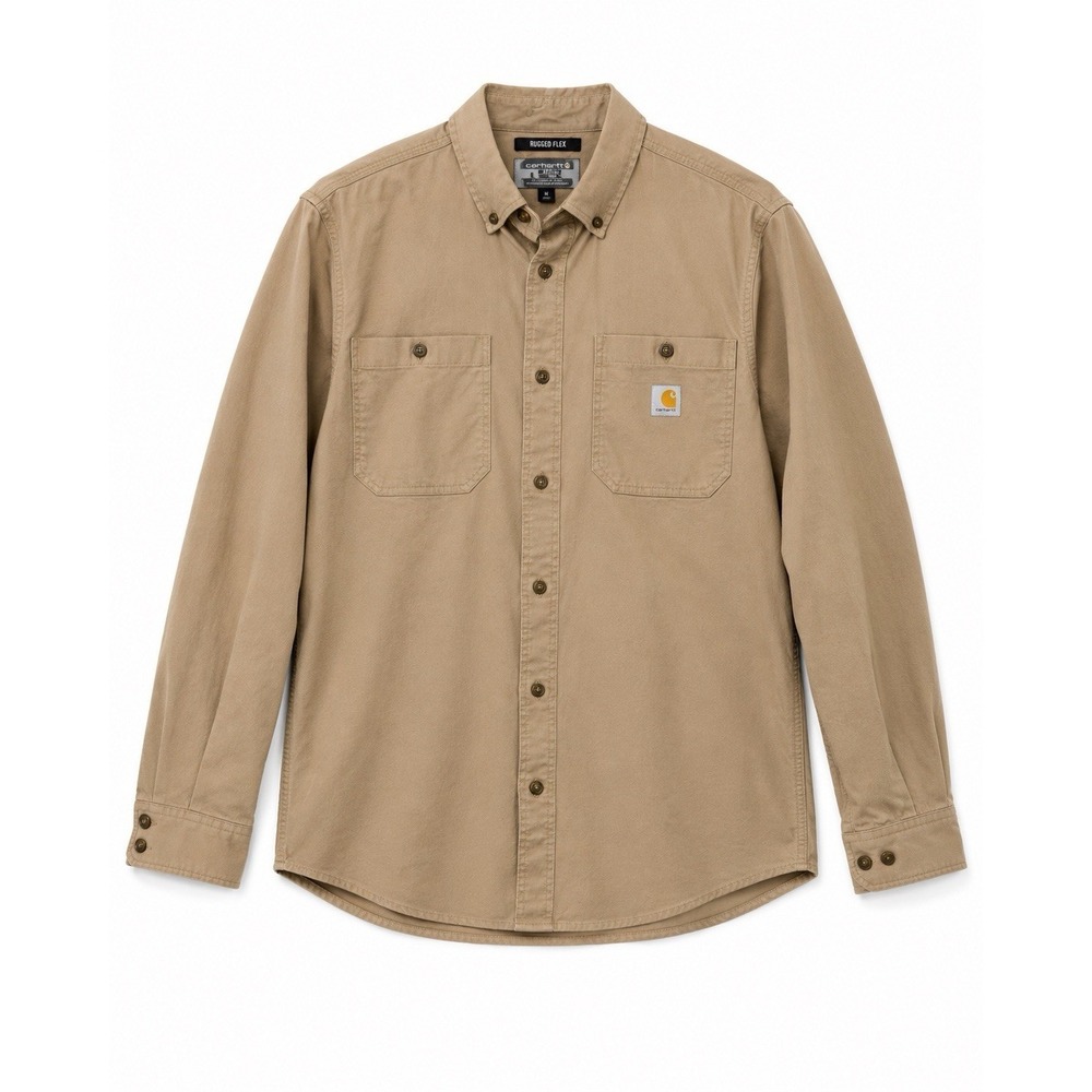 Carhartt Men's Relaxed Fit Long Sleeve Canvas Work Shirt TW3554-M Size XL Rugged
